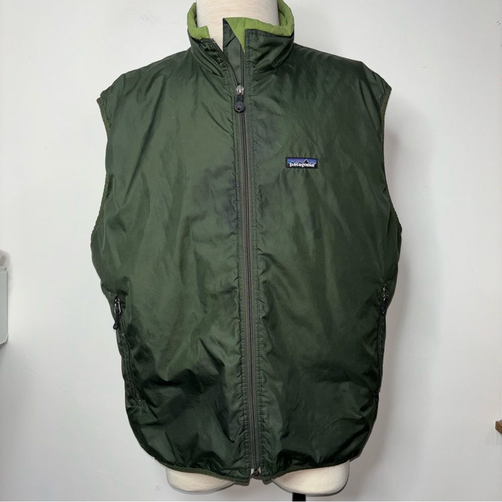 Vintage Patagonia Puffball Vest Mens Unisex XL Green Insulated Full Zip 84015 F4